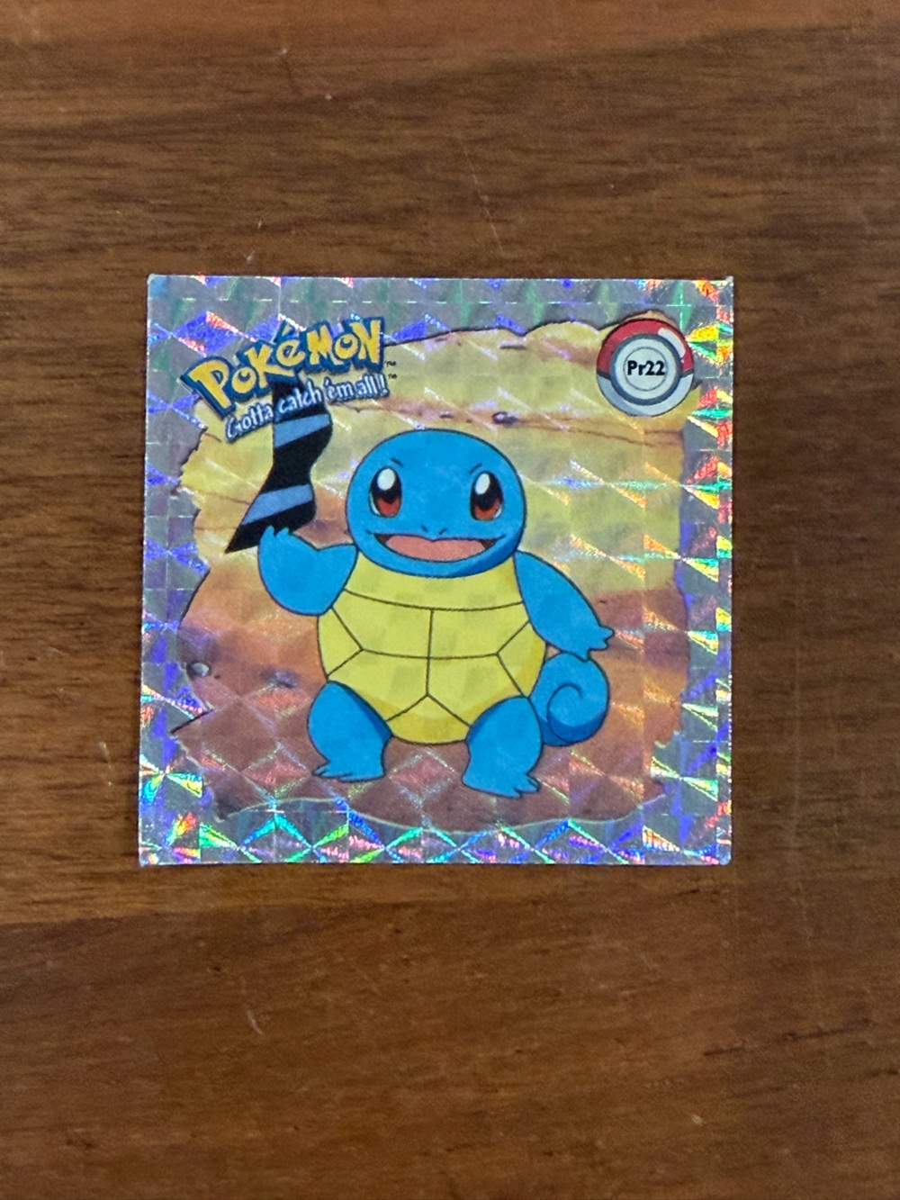 Pokemon Blue Squirtle Holographic Sticker